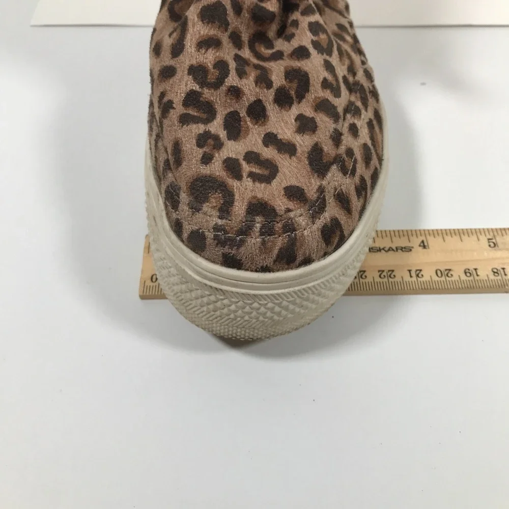 Very G Ursula Leopard Print Lace Up Side Zip Hidden Wedge Womens US 7 UK 5 EU 37